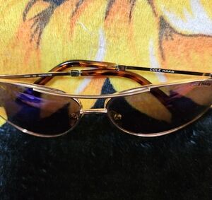 Cole Haan Gold and Brown Sunglasses